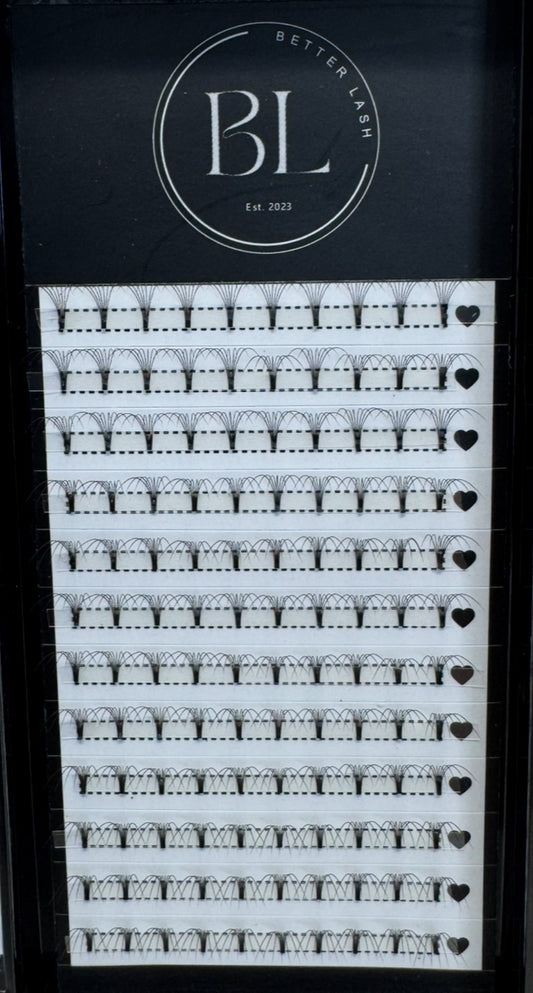 9mm 7D Pre-Made Fan Lashes